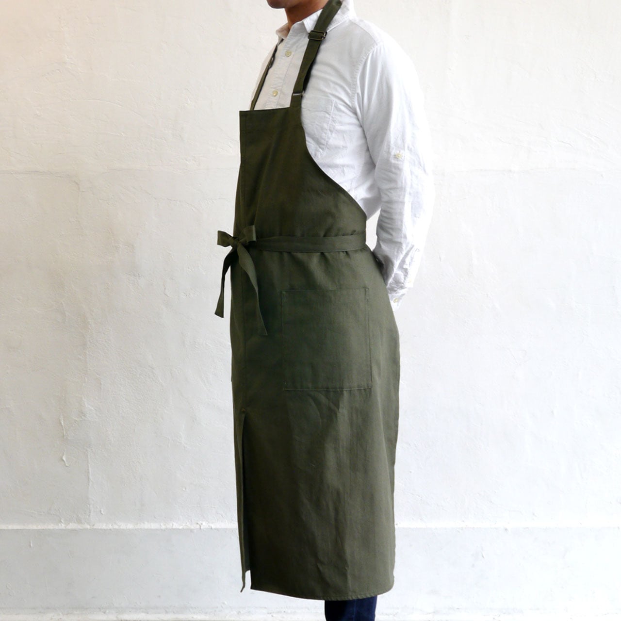 メンズエプロン フルエプロン カーキ | ビーズワーキング