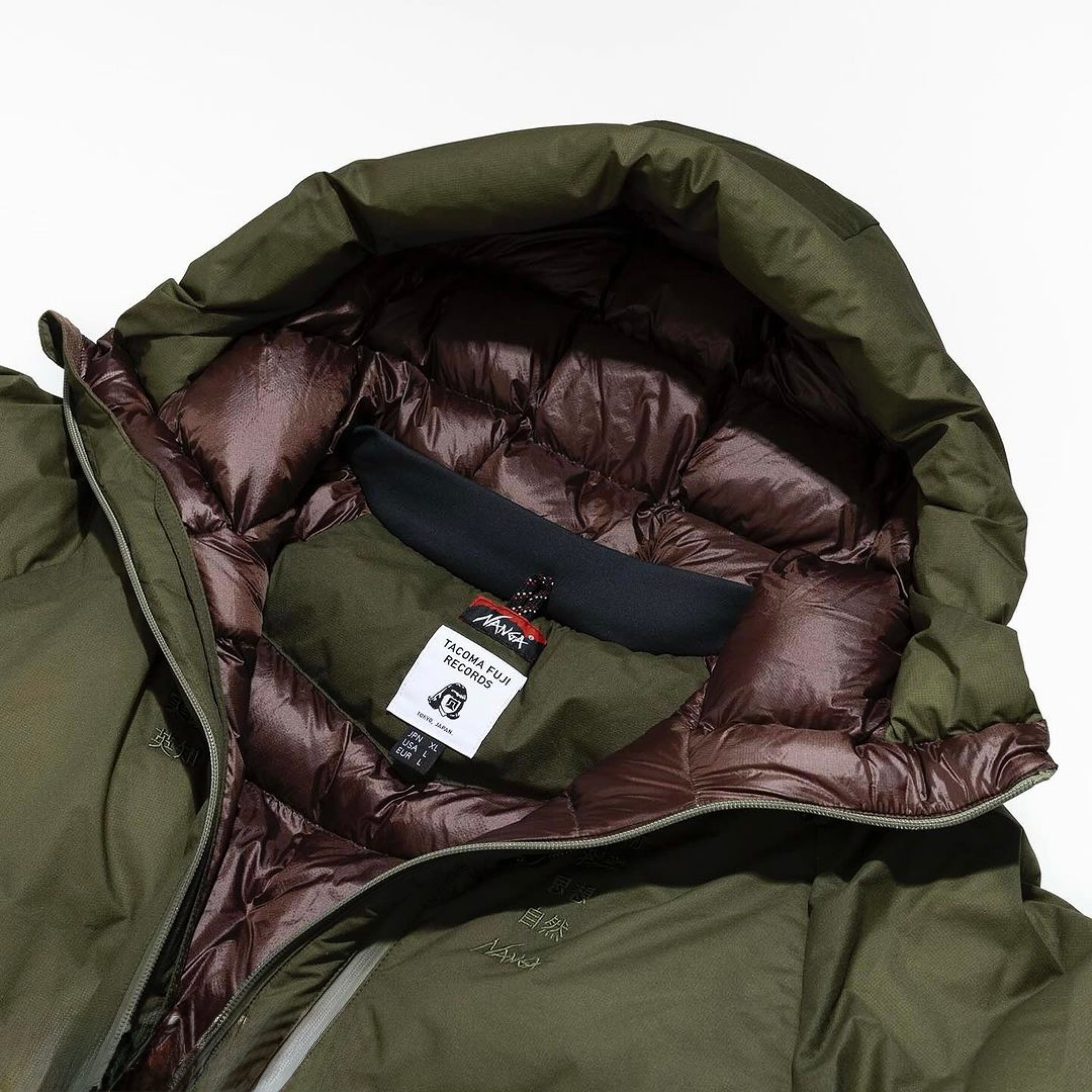 NANGA×TACOMA FUJI RECORDS EXCLUSIVE DOWN JACKET KHAKI NANGA×TACOMA FUJI RECORDS EXCLUSIVE DOWN JACKET KHAKI