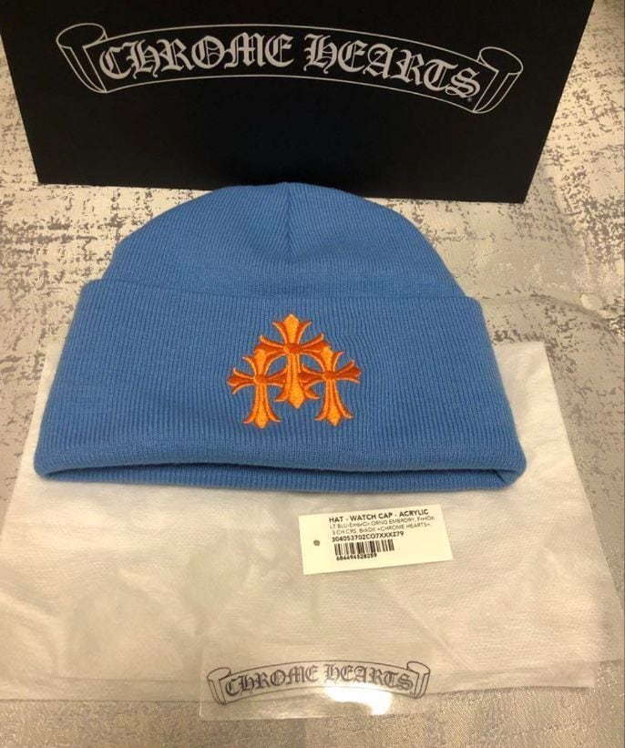 CHROME HEARTS クロムハーツ トリプルクロス ビーニー ニットキャップ