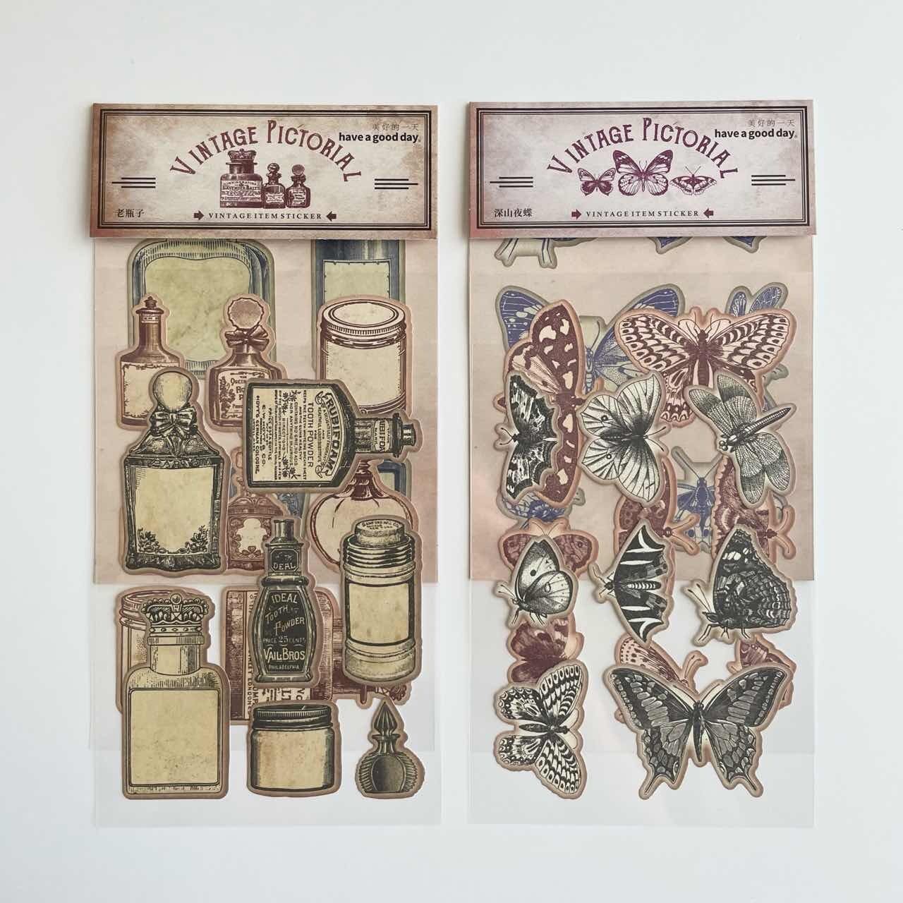 レトロシールセット｜ヴィンテージカラー アンティークスタイル