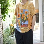Claude Monet sunflower art print tee