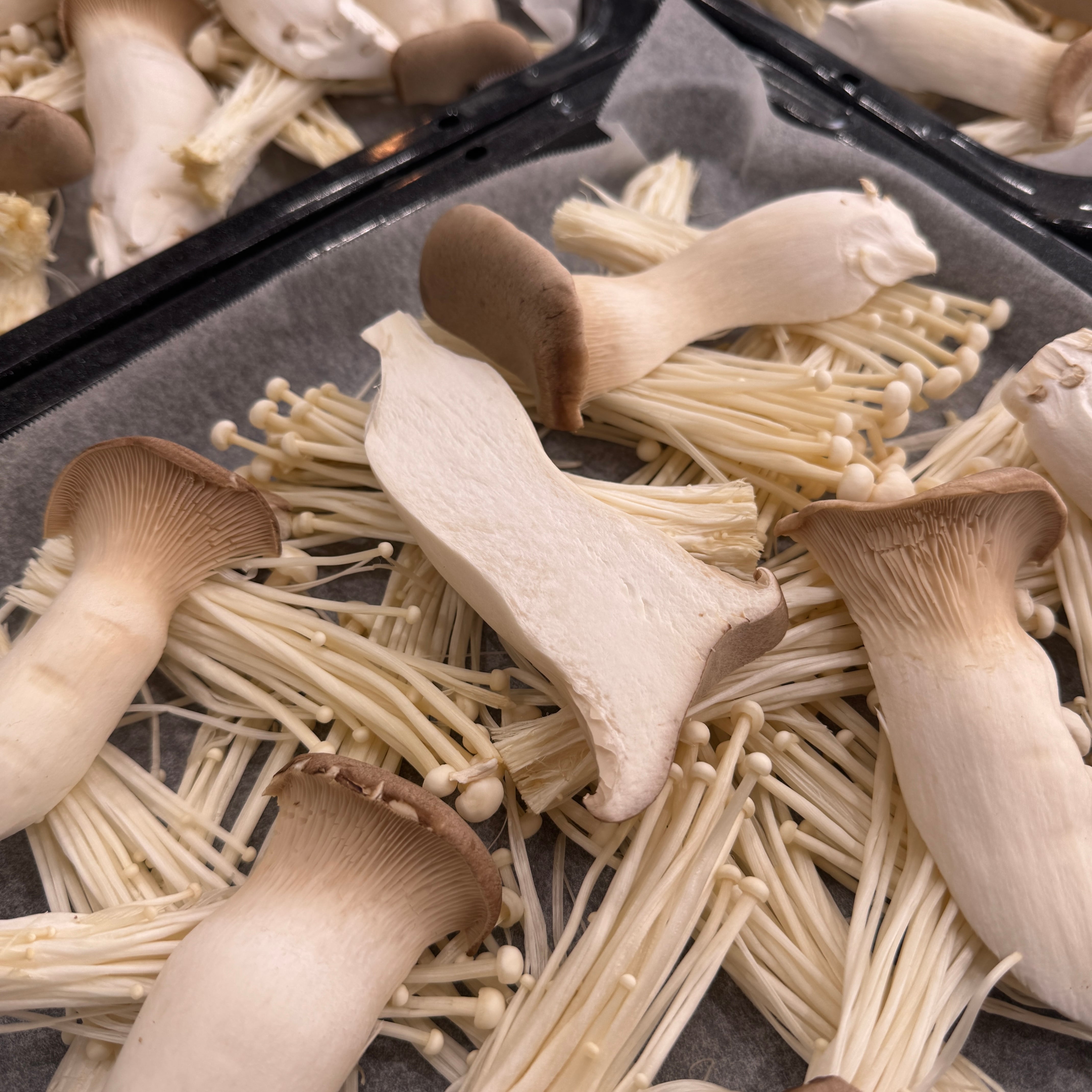 イワシとあじの焼きつみれ - きのこと野菜のすりながし -