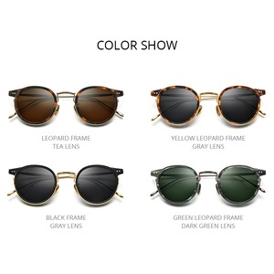 Titanium Acetate Frame Boston Sunglasses / チタン アセテート フレーム ボストン サングラス