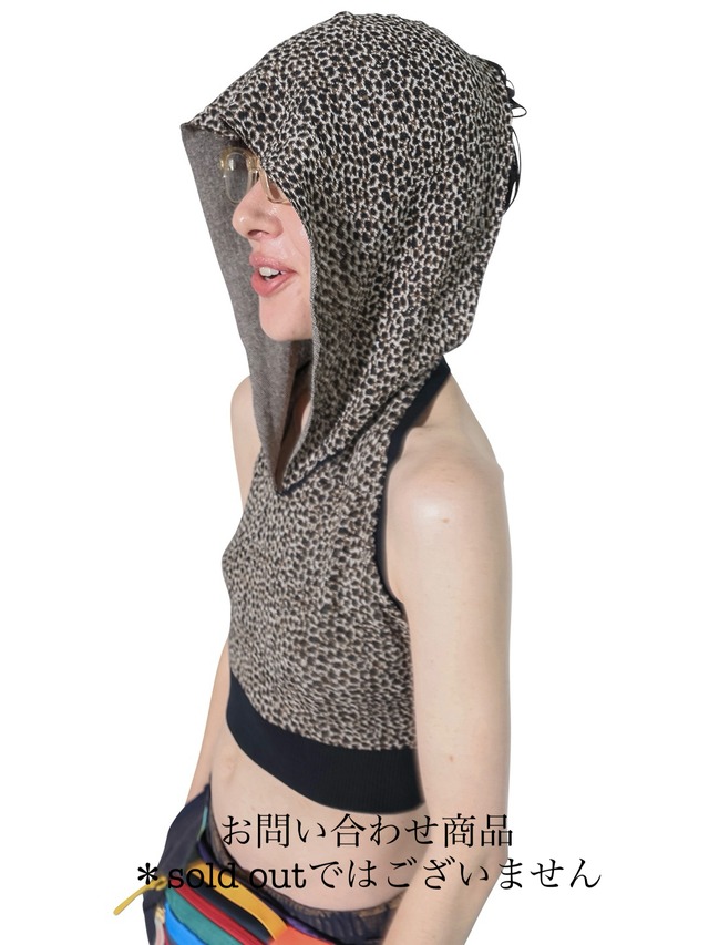 PERVERZE パーバーズ /Cropped Hoodie Knit Top ¥24,200- / フーディー