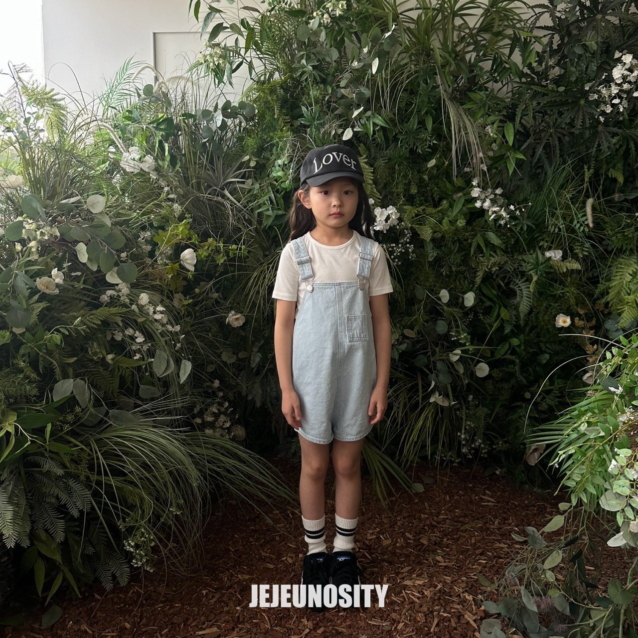【jejeunosity】ベリーショートオーバーオール サロペット ライトデニム 90〜120cm 240702 - 2