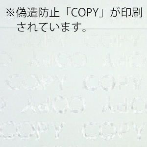 プリンタ用紙 Ａ４ カット紙 6分割 偽造防止印刷 水色 チケットなどの出力 100枚