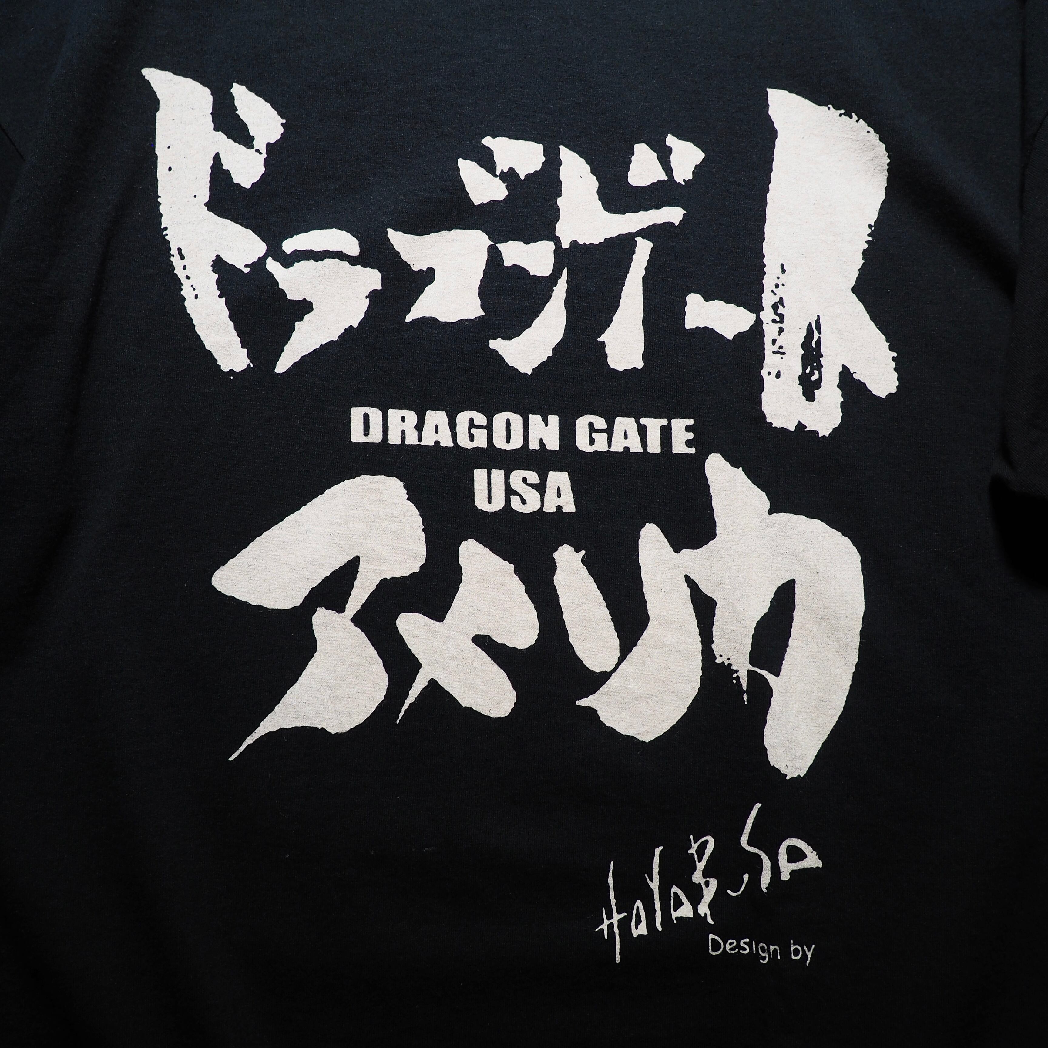 ”ドラゴンゲートアメリカ-Dragon gate usa ” Graphic printed Black loose Tee