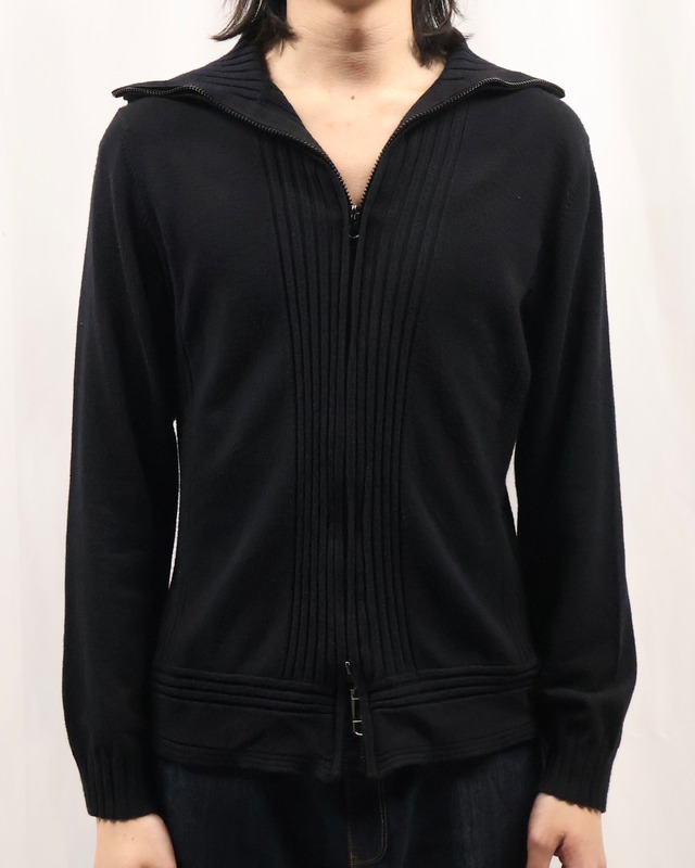 double zip Knit tops