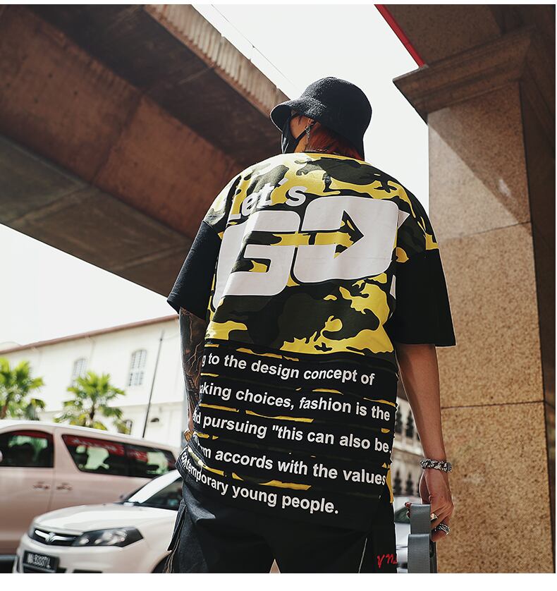 全2色 Tシャツ カットソー プリント カジュアル ストリート 