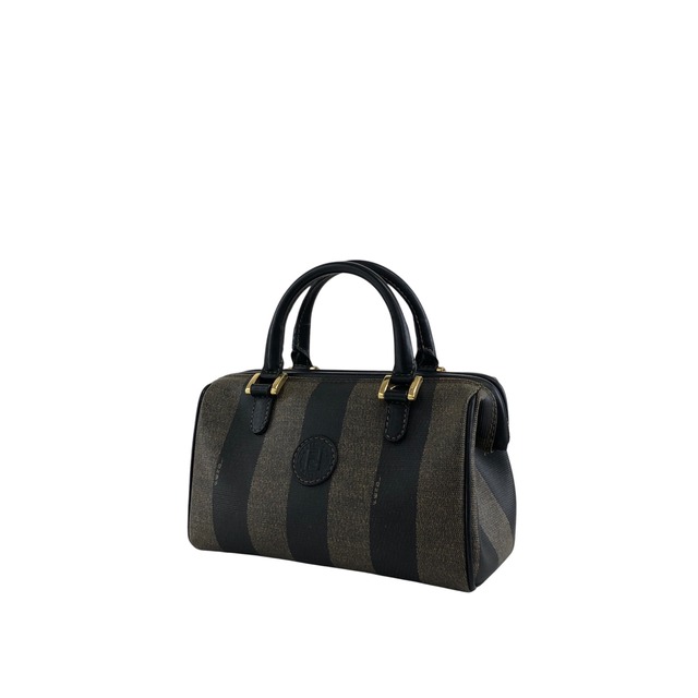 FENDI フェンディ ぺカン ショルダーバッグ ブラック FFロゴ PVCレザー 2WAY vintage ヴィンテージ オールド 6ymrwc