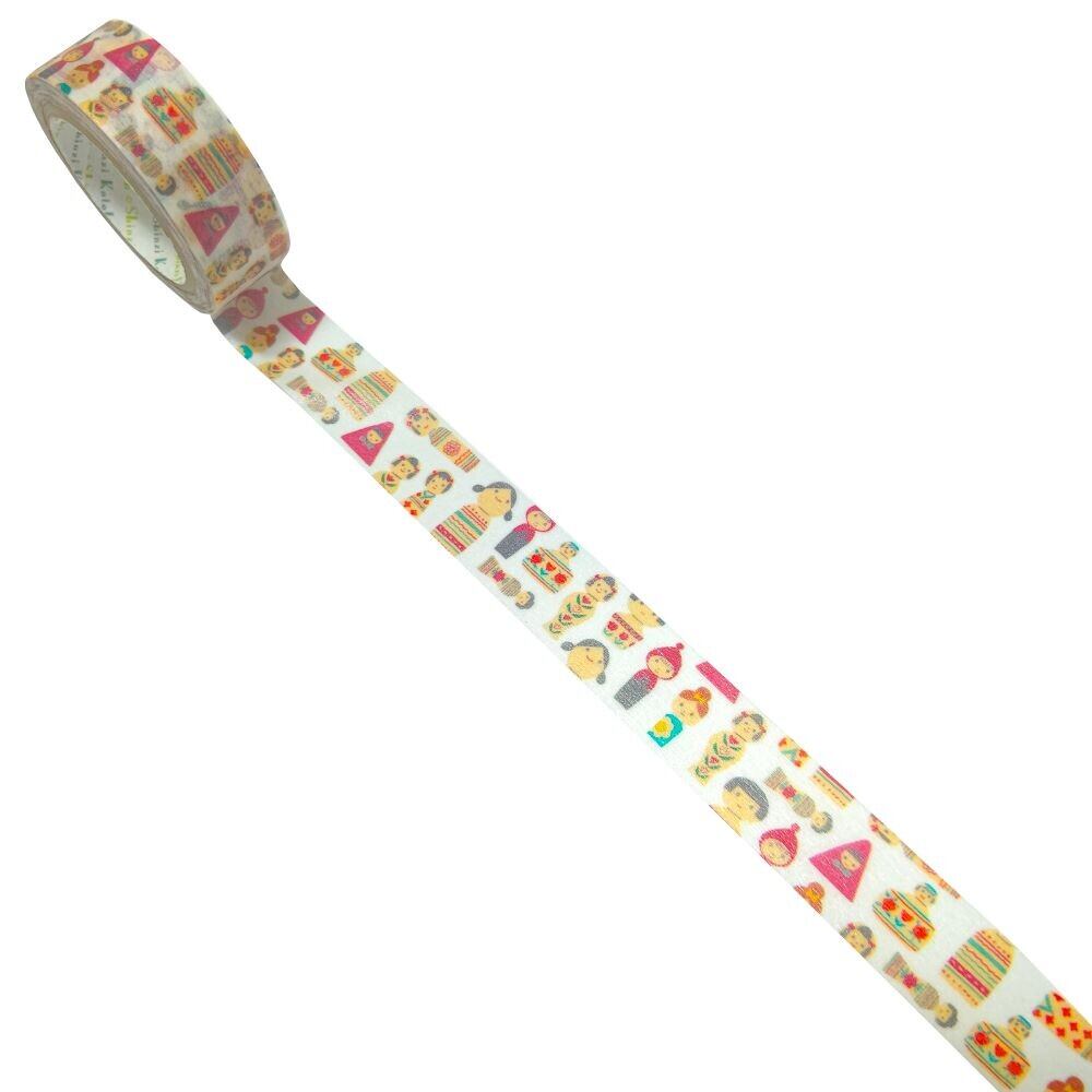 シール堂 日々是和紙てーぷ こけし 15mmマステ SD04