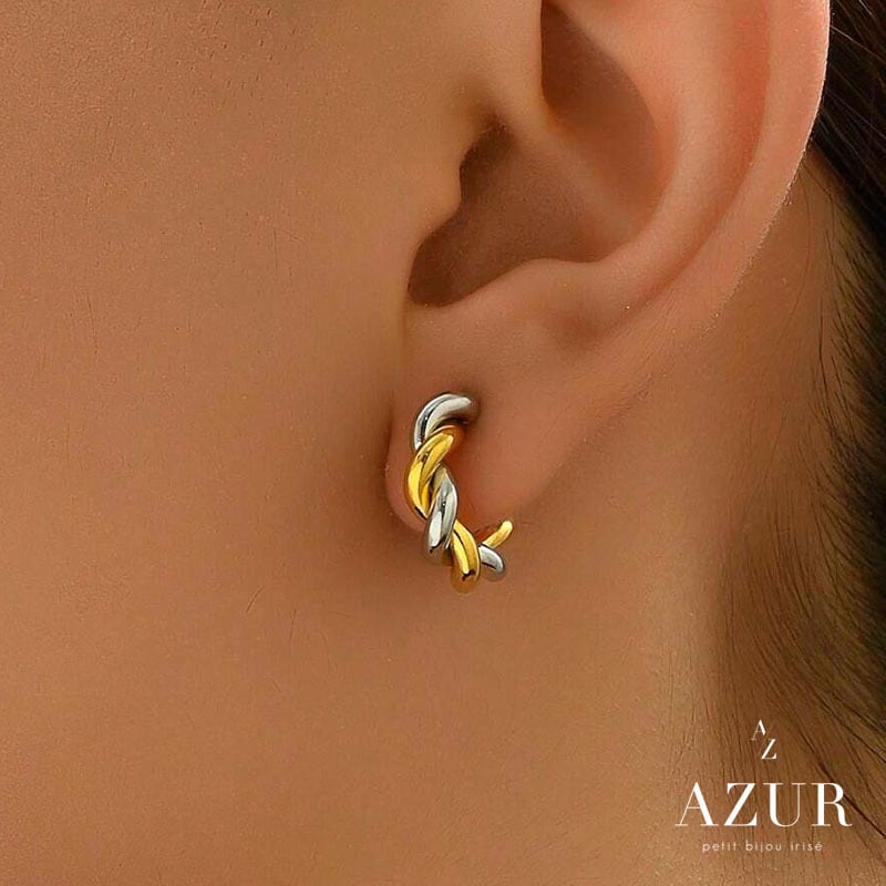 クロスループピアス