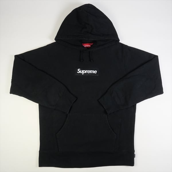 supreme boxlogo パーカー XL 黒 色褪せ有り