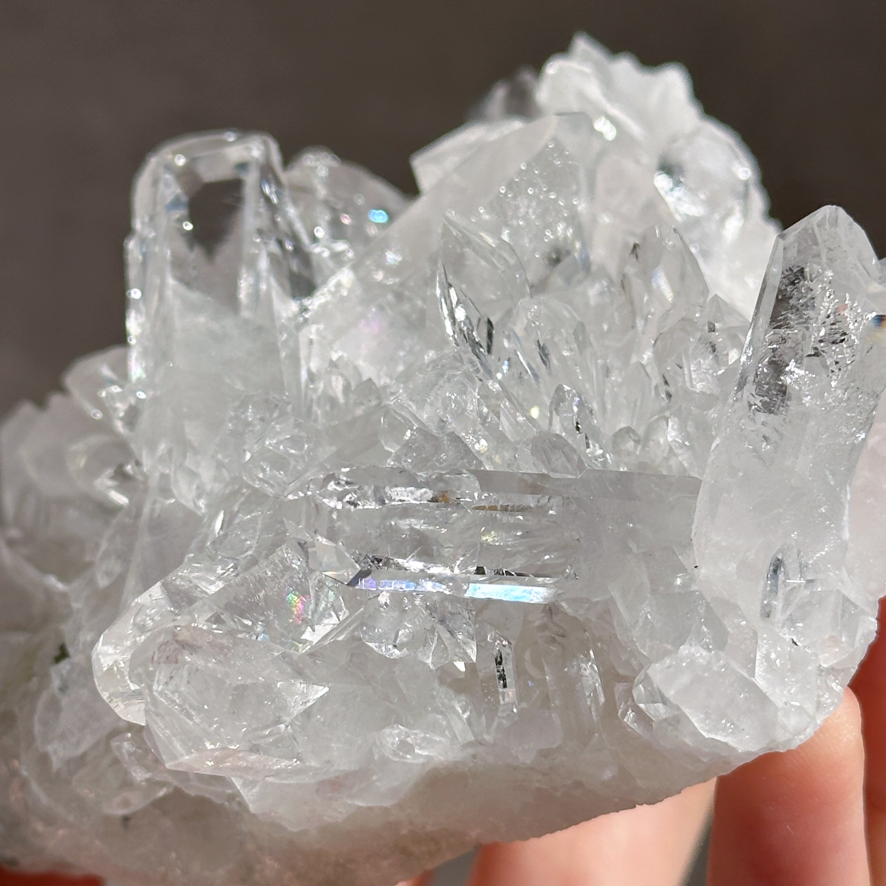 煌めきがすごい◎ ゼッカ産水晶クリアクォーツ クラスター94◇ Clear