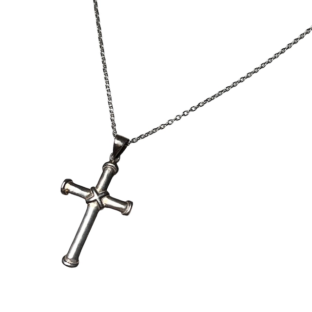 vintage silver cross pendant necklace