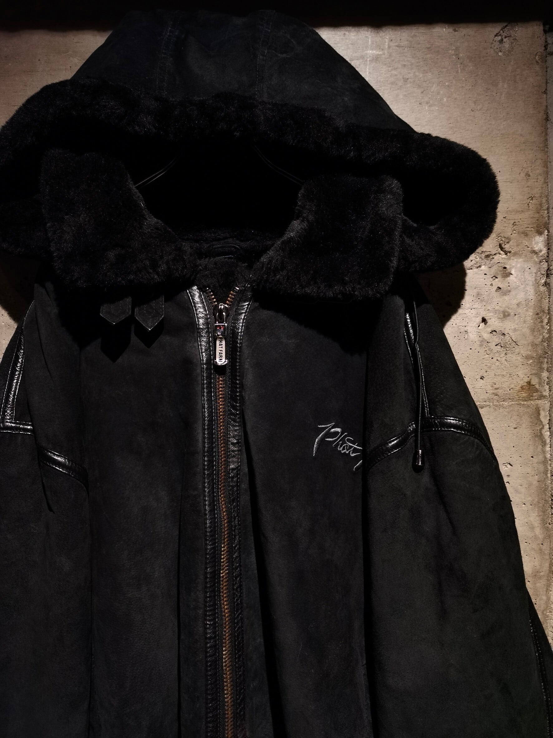 PHAT FARM ブラックレザージャケット ed81b182cb4c3e547fb3b7cd4b3789