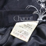 【日本製 社交ダンス衣装】ブラック Chacott チャコット スカート 黒 レース 花柄 レッスン 練習着 軽い 白 ホワイト パーティ