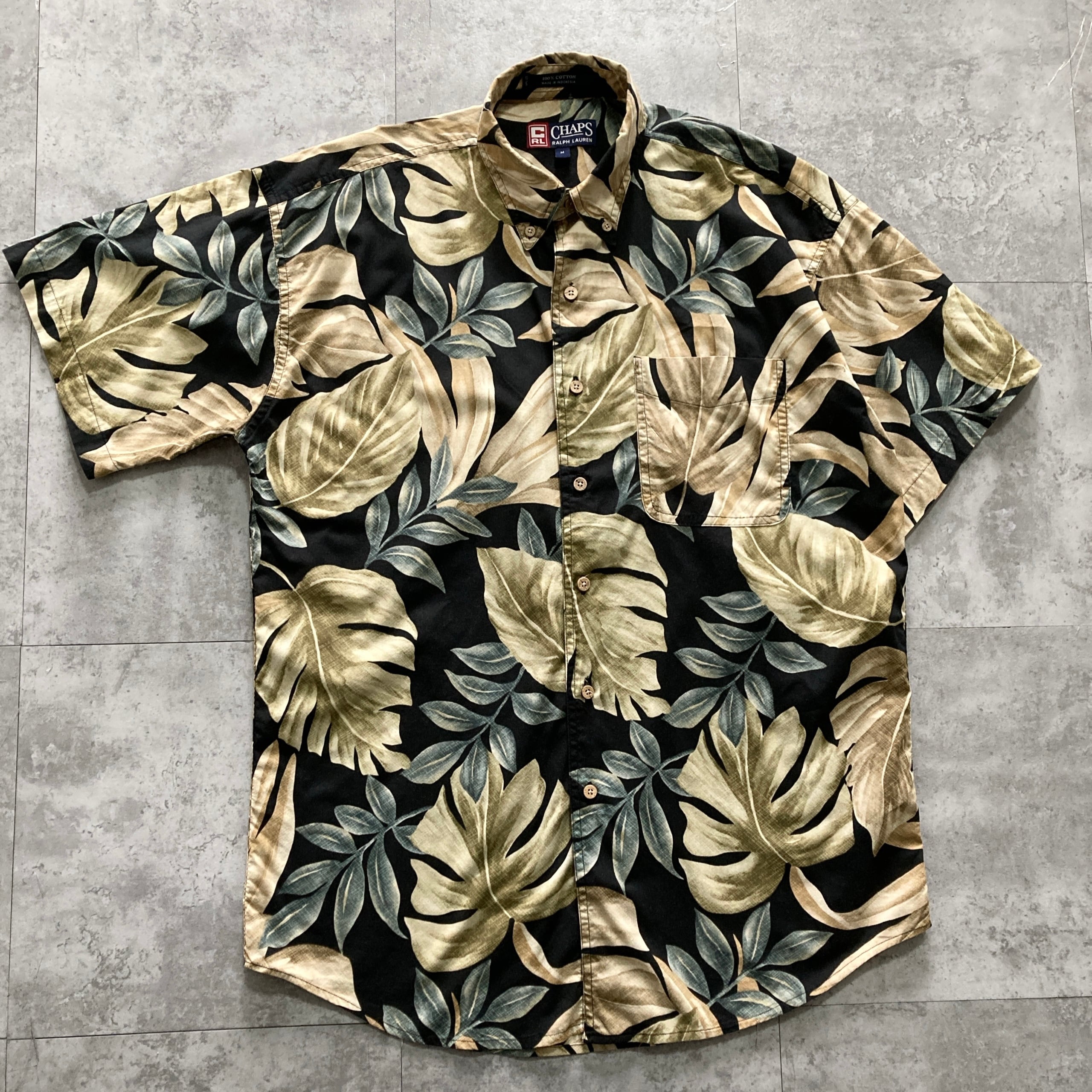 CHAPS ラルフローレン◎90s 半袖 シャツ ロゴ D402 90s】CHAPS RALPH LAUREN チャップスラルフローレン 表記M 着用感L程度