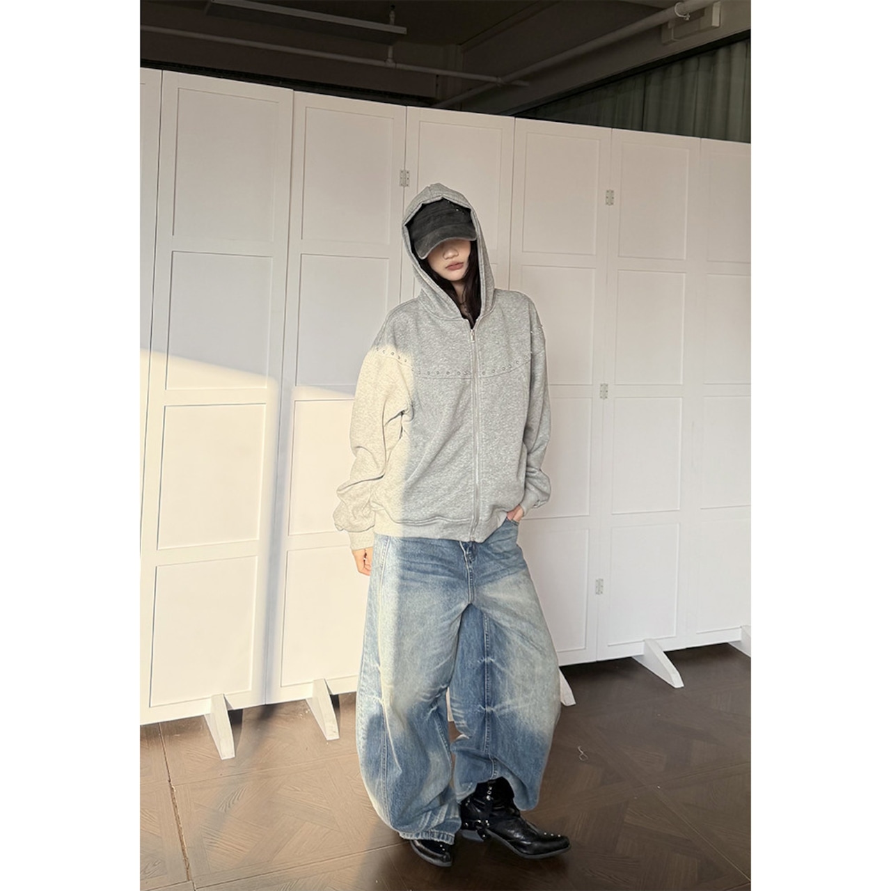 ストリート スタッズ ジップパーカー T2022