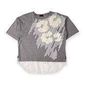 EVEX by KRIZIA エヴェックス バイ クリッツィア 重ね着風 デザイン 半袖 Tシャツ カットソー 40/グレー レディース 三陽商会