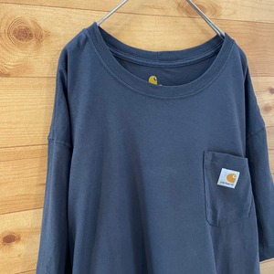 【Carhartt】ポケット Tシャツ 胸ポケット ロゴ XL オーバーサイズ カーハート US古着 アメリカ古着