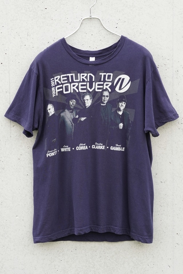 RETURN TO FOREVER IV “World Tour 2011” T-Shirt / Chick Corea & RTF IV / Faded Navy / L