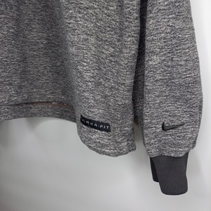 ナイキ　ゴルフ　Vネック　フリース　プルオーバー　無地　刺繍ロゴ　グレー　XXL