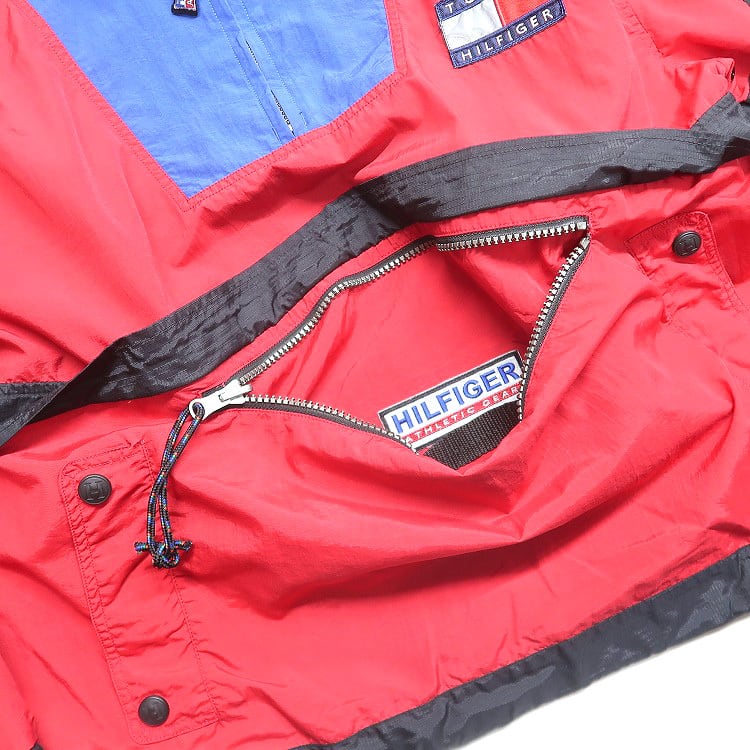 古着 90年代 TOMMY トミー ヒルフィガー ナイロン アノラックパーカー
