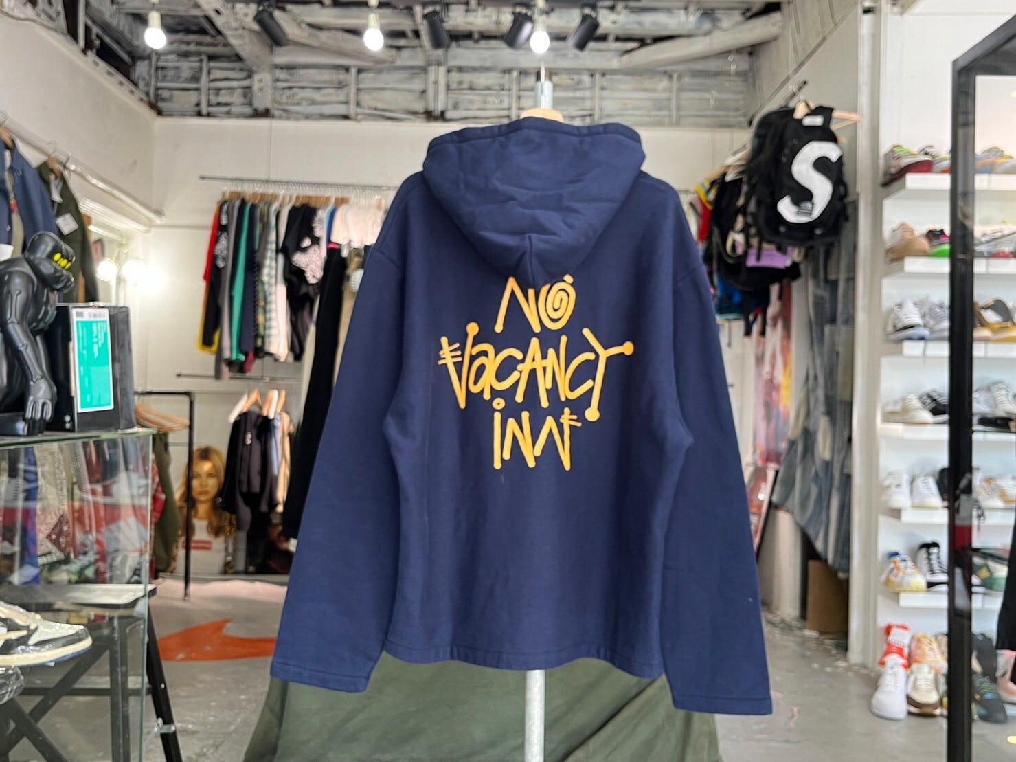 STUSSY × NO VACANCY INN STOCK LOGO HOODIE NAVY XL 28961 | BRAND  