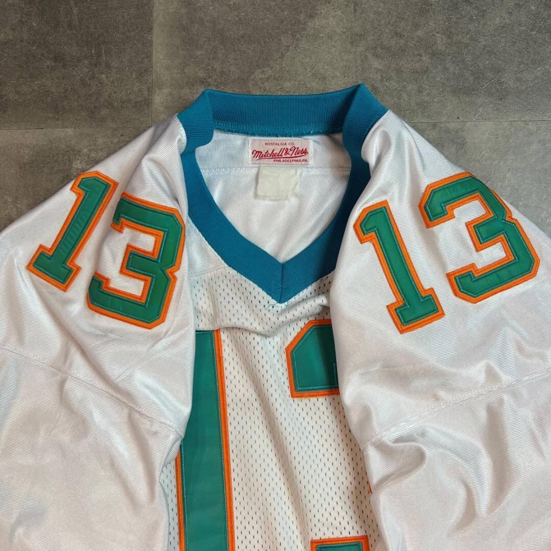 ミッチェルアンドネス ドルフィンズ ゲームシャツ 4XL NFL 古着 Mitchell & Ness Miami Dolphins  フットボールジャージ ビッグサイズ SK8 オーバーサイズ ビッグシルエット