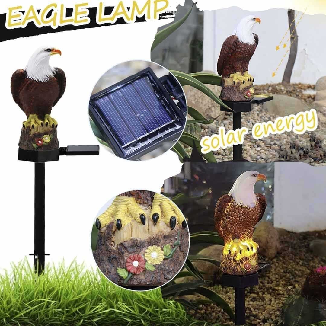 鳥よけ 鷹 タカ 鷲 LED ソーラー ライト 鳥除けインテリア ワシ | roguebes