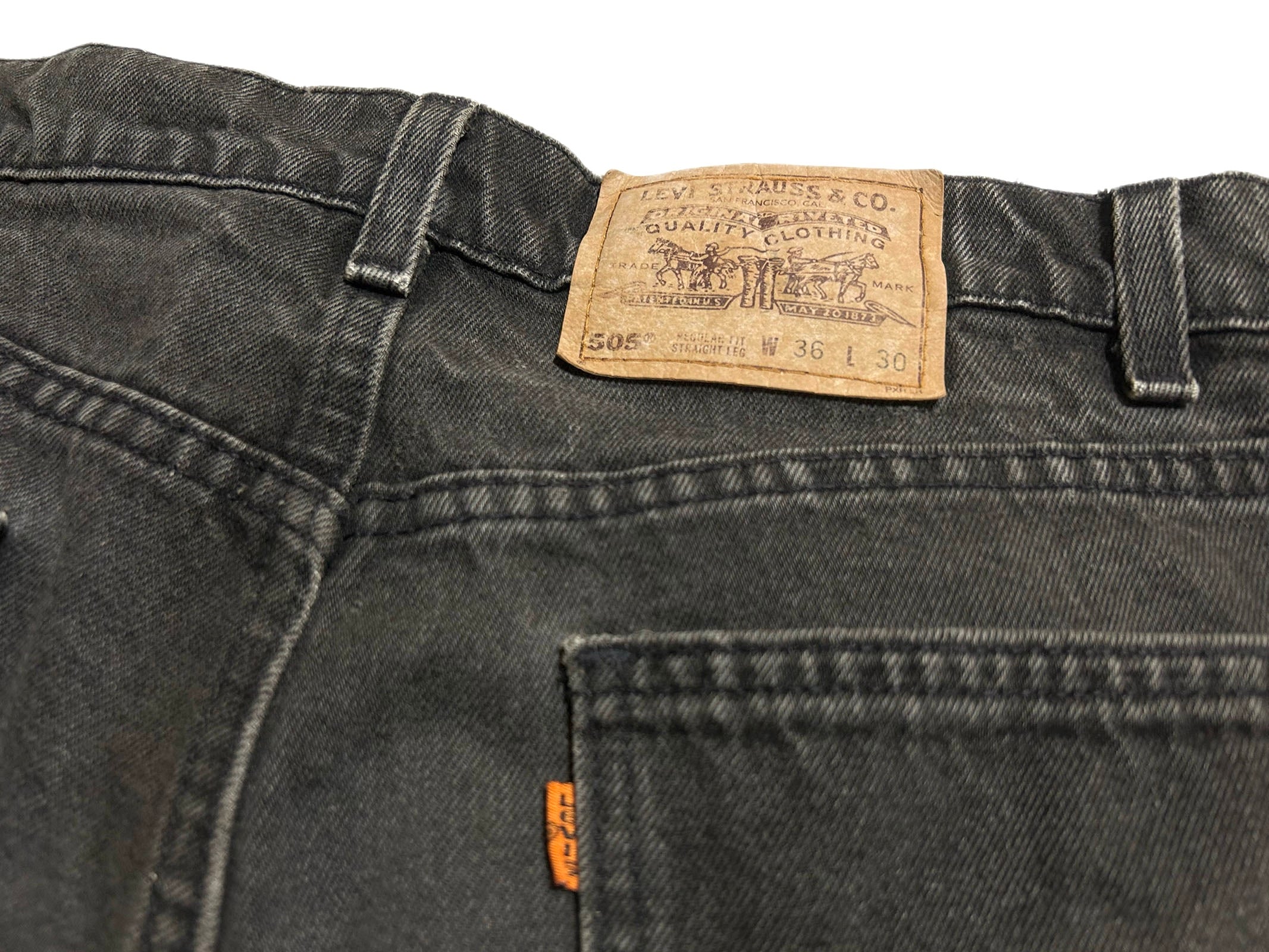 90s Levis リーバイス 505 ブラックデニム ジーンズ オレンジタブ【W36