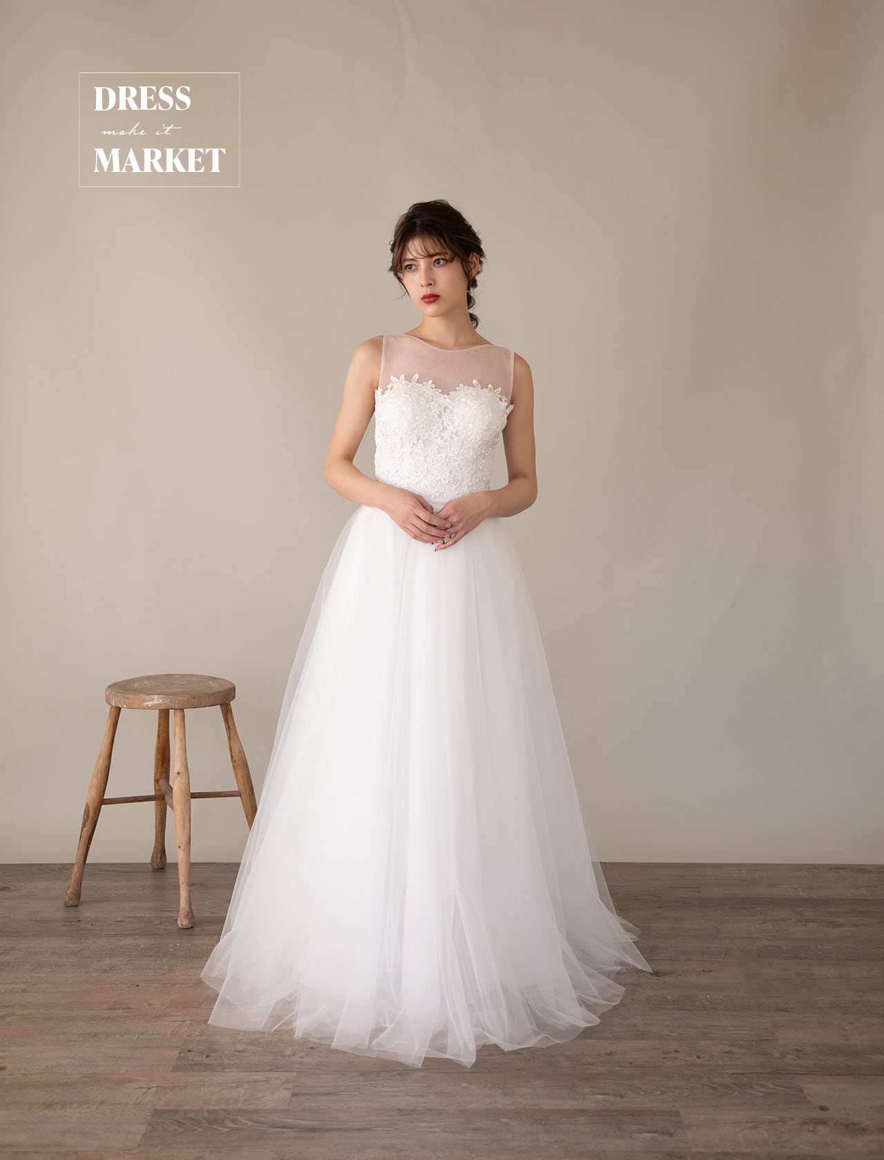 ストラップレスビーズサテン取り外し可能なロングトレインマーメイド  