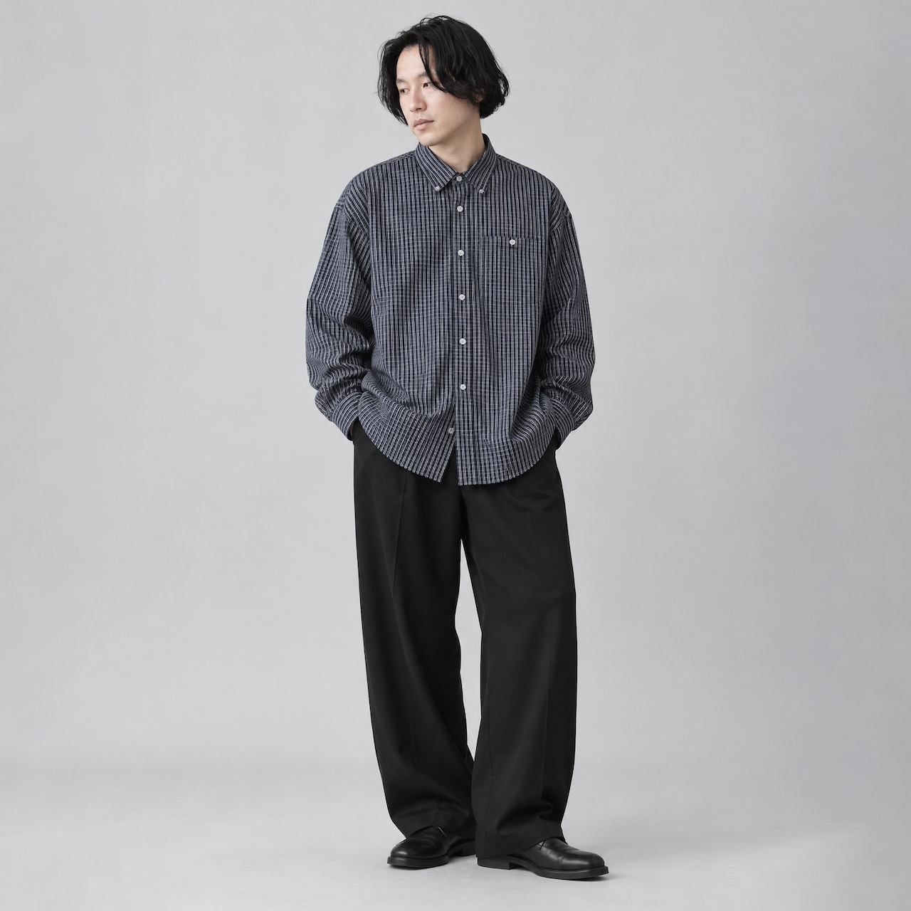 ミニチェック オーバーシャツ R3017