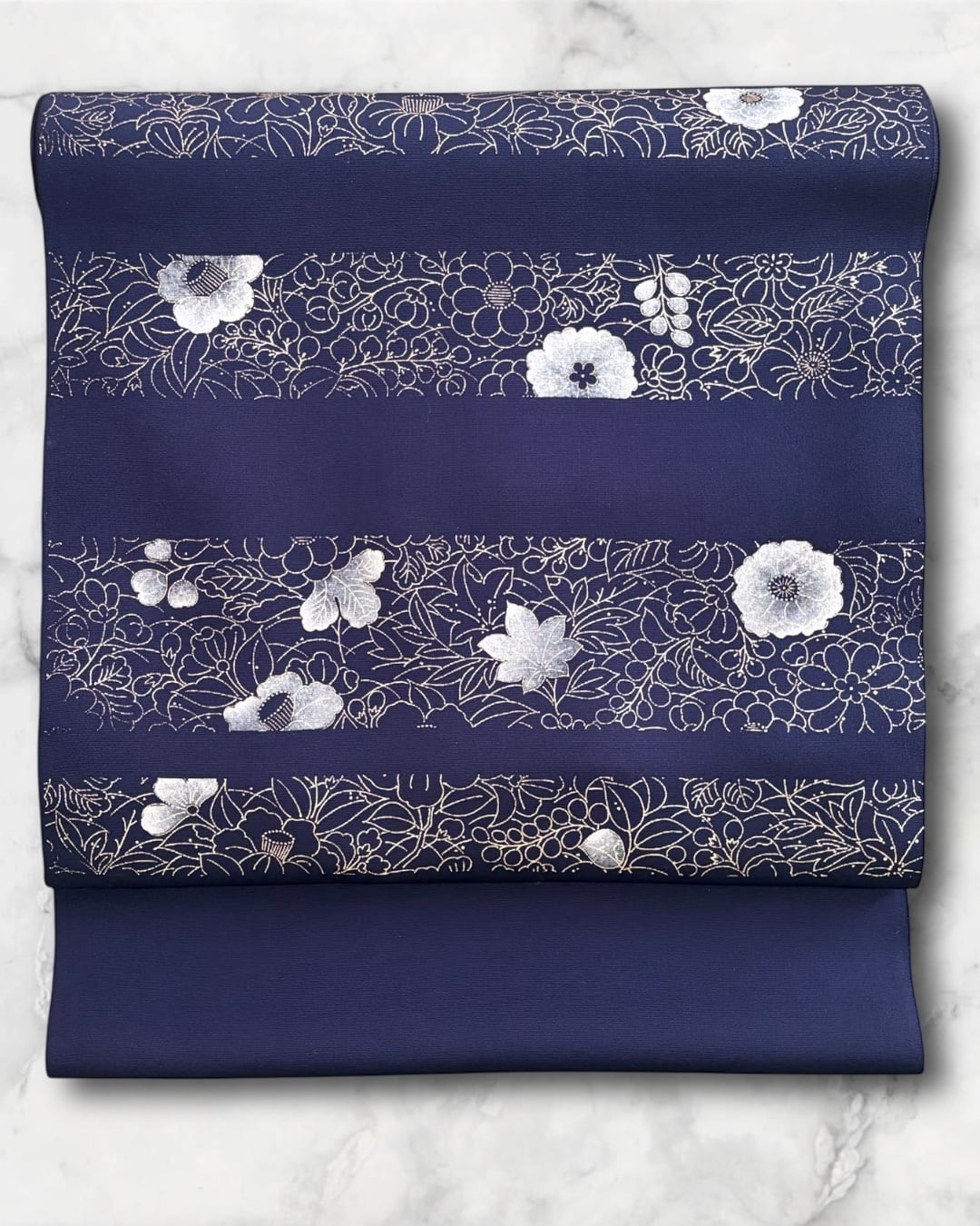 名古屋帯 しょうざん 金彩辻ヶ花段 紺