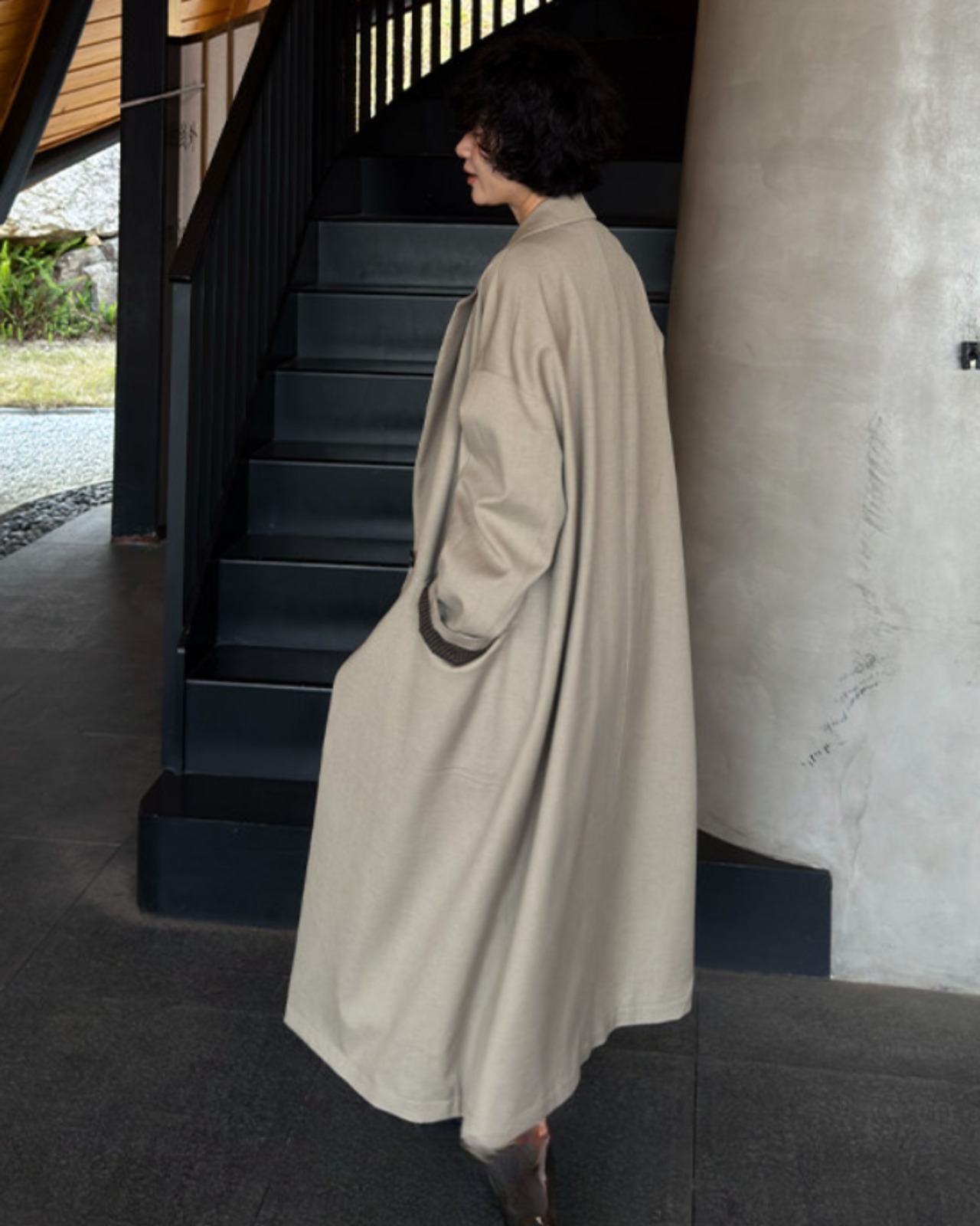 オーバーシルエット ロングコート