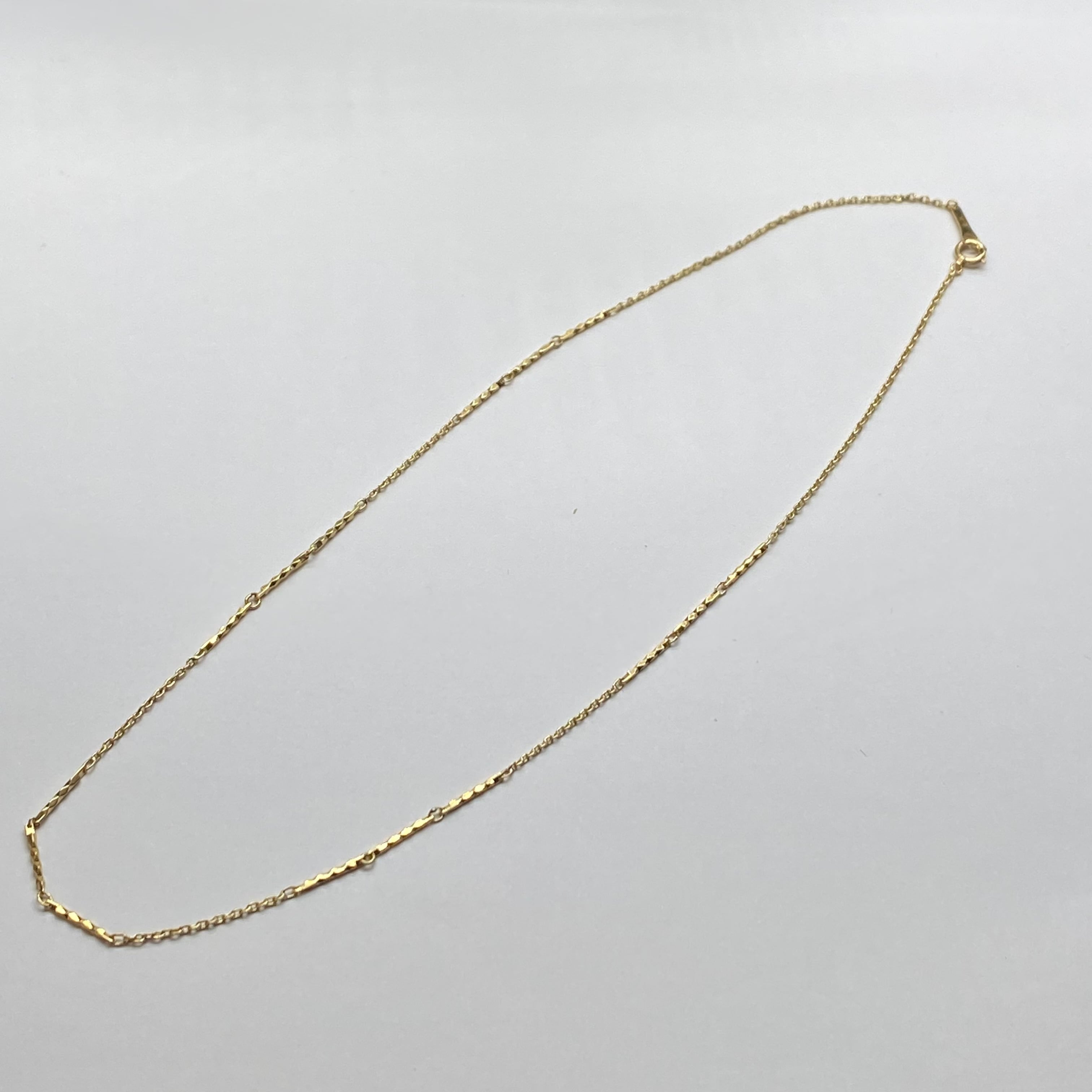 日本の作品】K18 昭和レトロ ヴィンテージ 切子チェーン