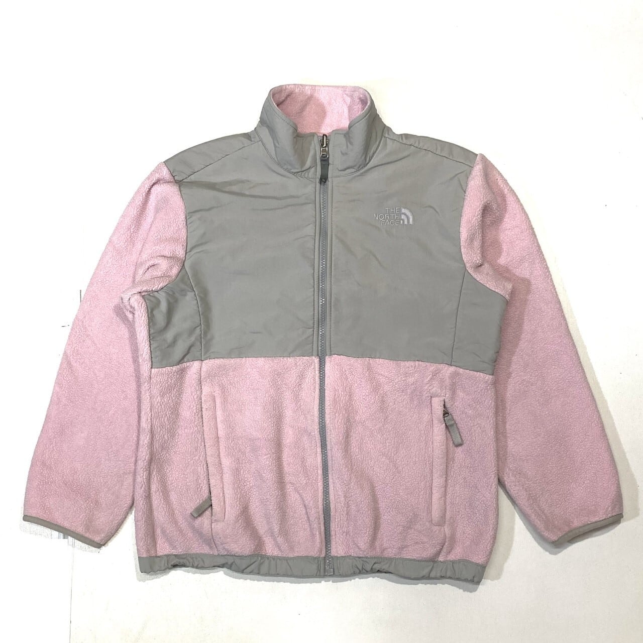 THE NORTH FACE ザ ノースフェイス デナリジャケット ナイロンxフリースジャケット POLARTEC アウトドアジャケット レディースM  ライトグレー×ピンク 古着 【ブルゾン・ジャケット】【CS2301-50】【AN20】 | cave 古着屋【公式】古着通販サイト