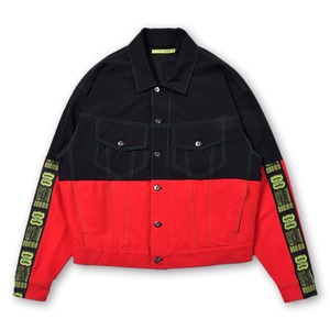 T.C.R EQUIPMENT TRUCKER JACKET V2 - BLACK/RED