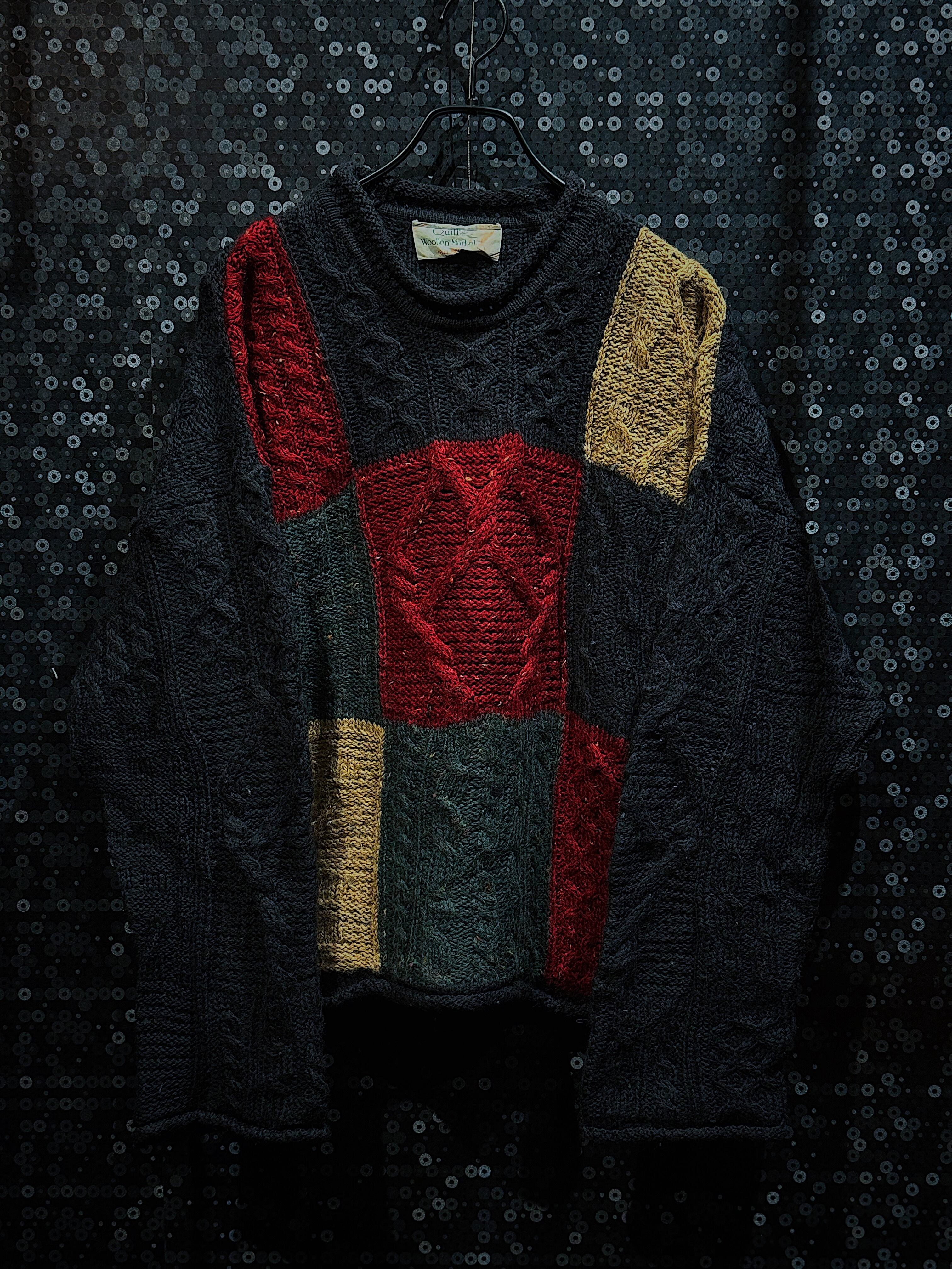 "Quill’s Woollen Market"vintage Alankit technique knit sweater