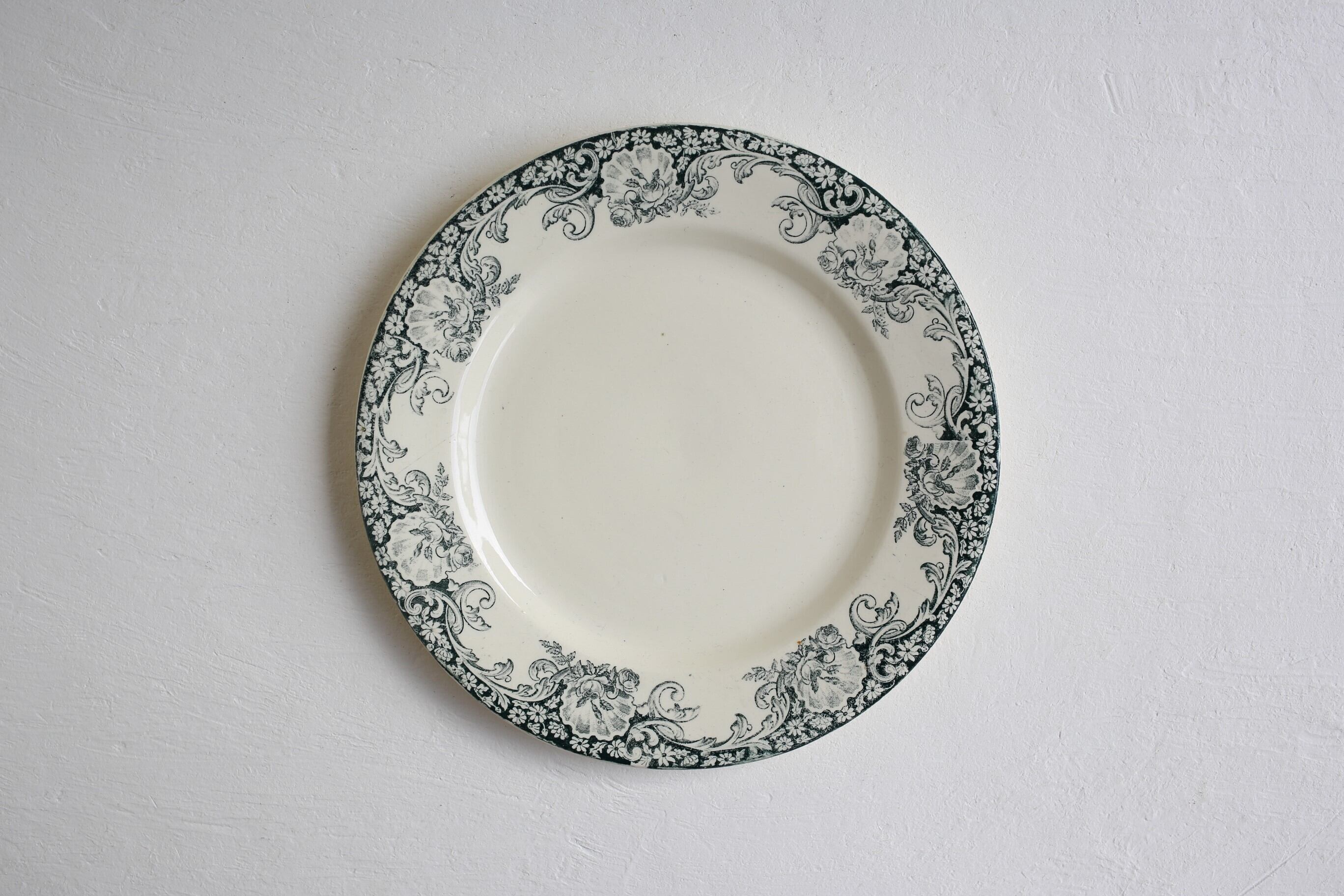 フランス アンティーク SALINS プレート 平皿『MONTESPAN』 N-03637c