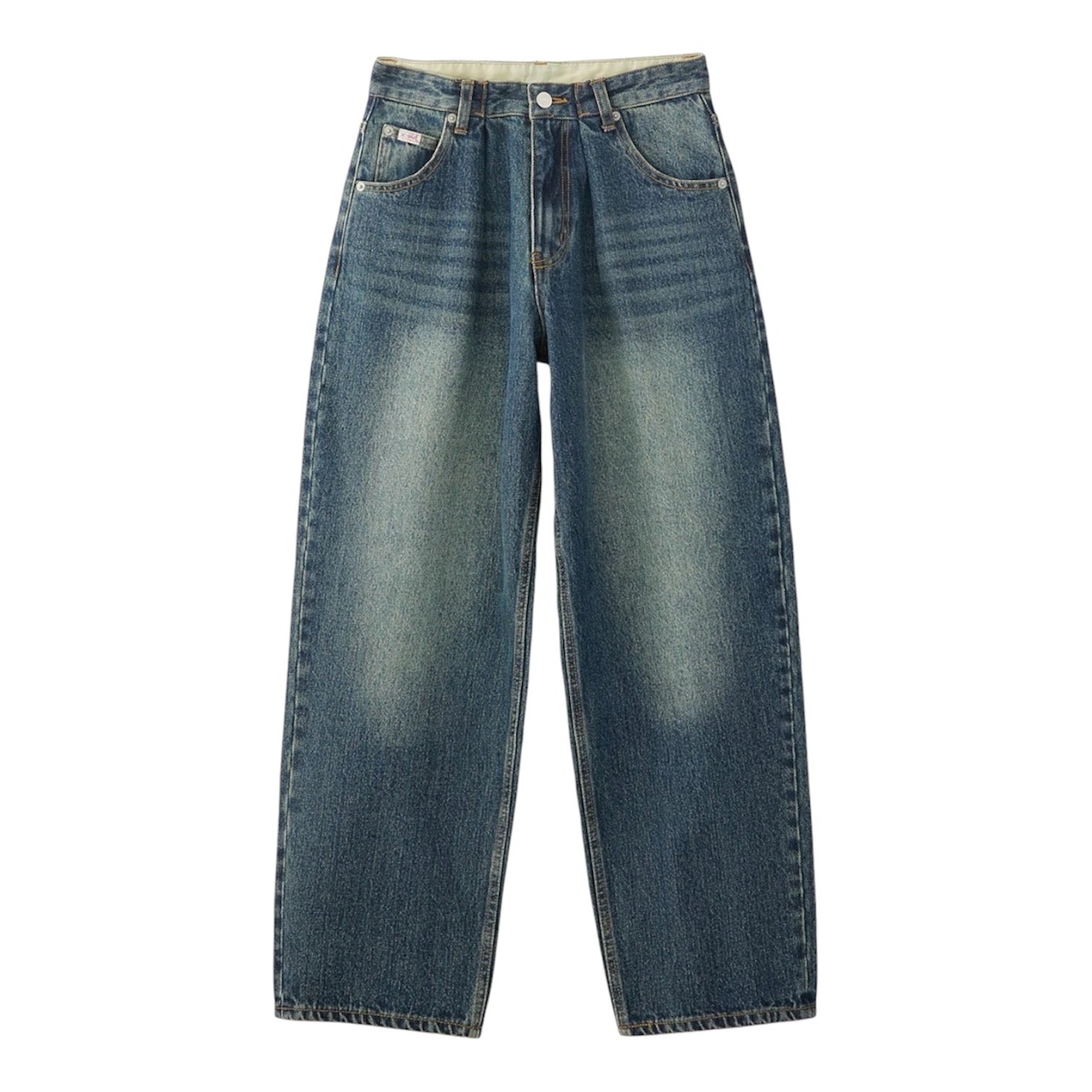 【X-girl】LOGO PATCH WIDE TAPERED DENIM PANTS【エックスガール】