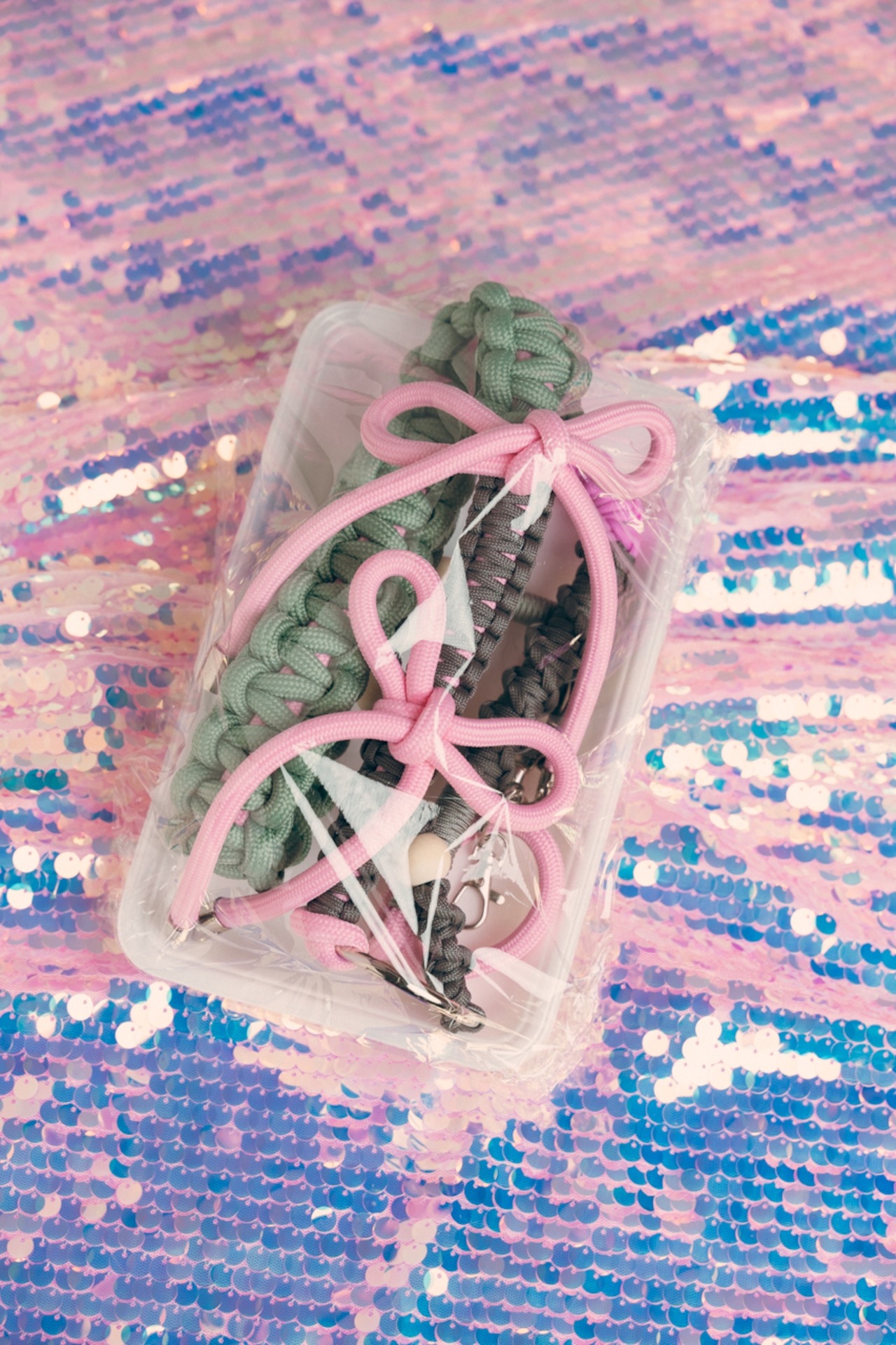 2way thick ribbon strap Dusty Pink