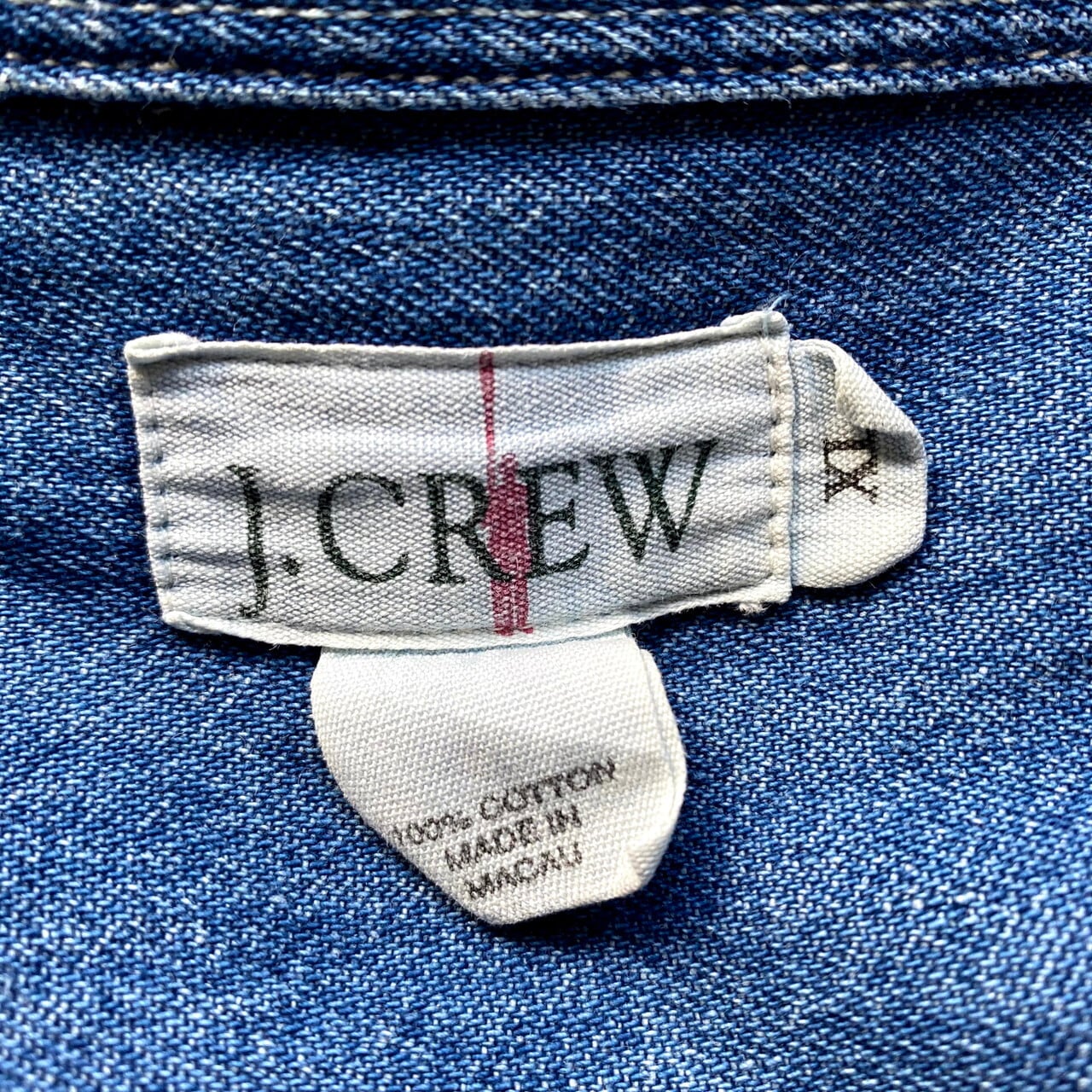 90年代 巨人タグ J CREW Jクルー 長袖 デニムシャツ メンズXL 古着 ...