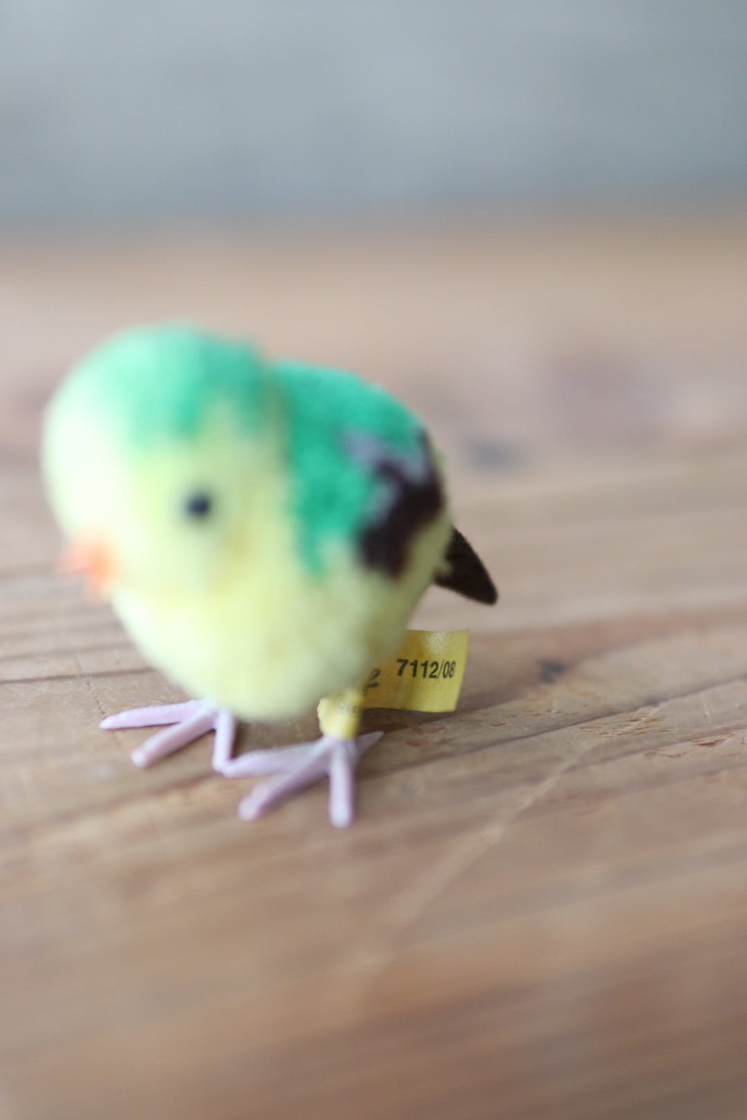 アンティーク シュタイフ ポンポンシリーズ グリーンの小鳥
