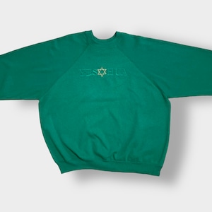 TULTEX 90s USA製 スウェットシャツ トレーナー YESHUA イシュア 刺繍ロゴ ラグランスリーブ X-LARGE SWEATSHIRTS ヴィンテージ ビンテージ US古着