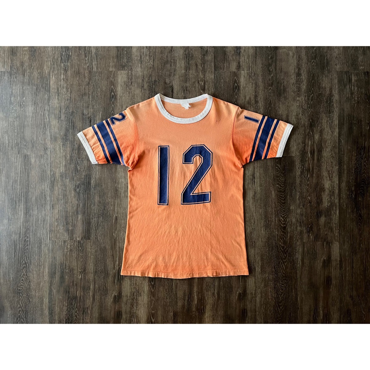 60s- tne owenby mfg.co vintage s/s numbering tee orange 