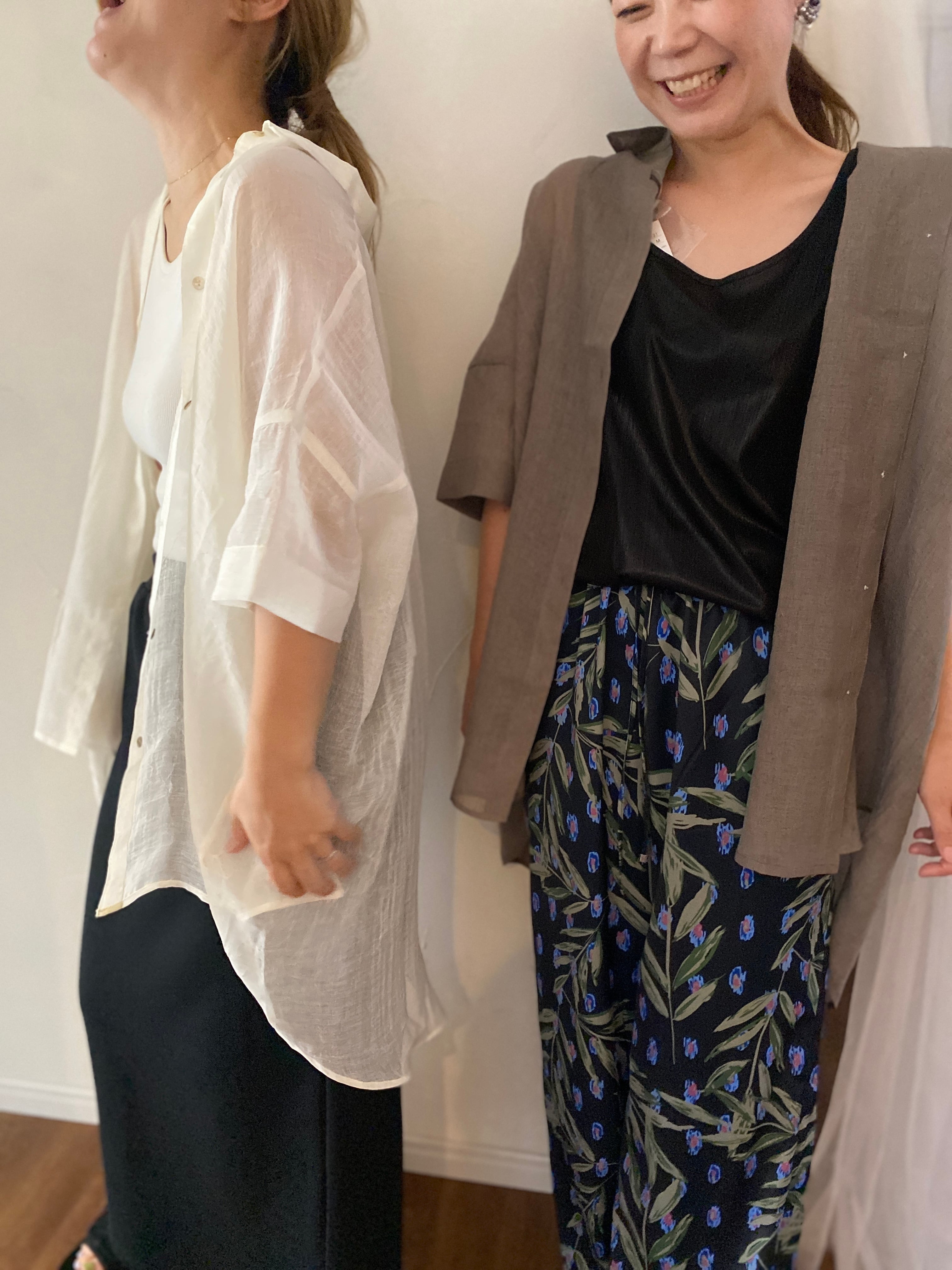 【SELECT】リネンライクバックギャザーシアーシャツ（41-0131）