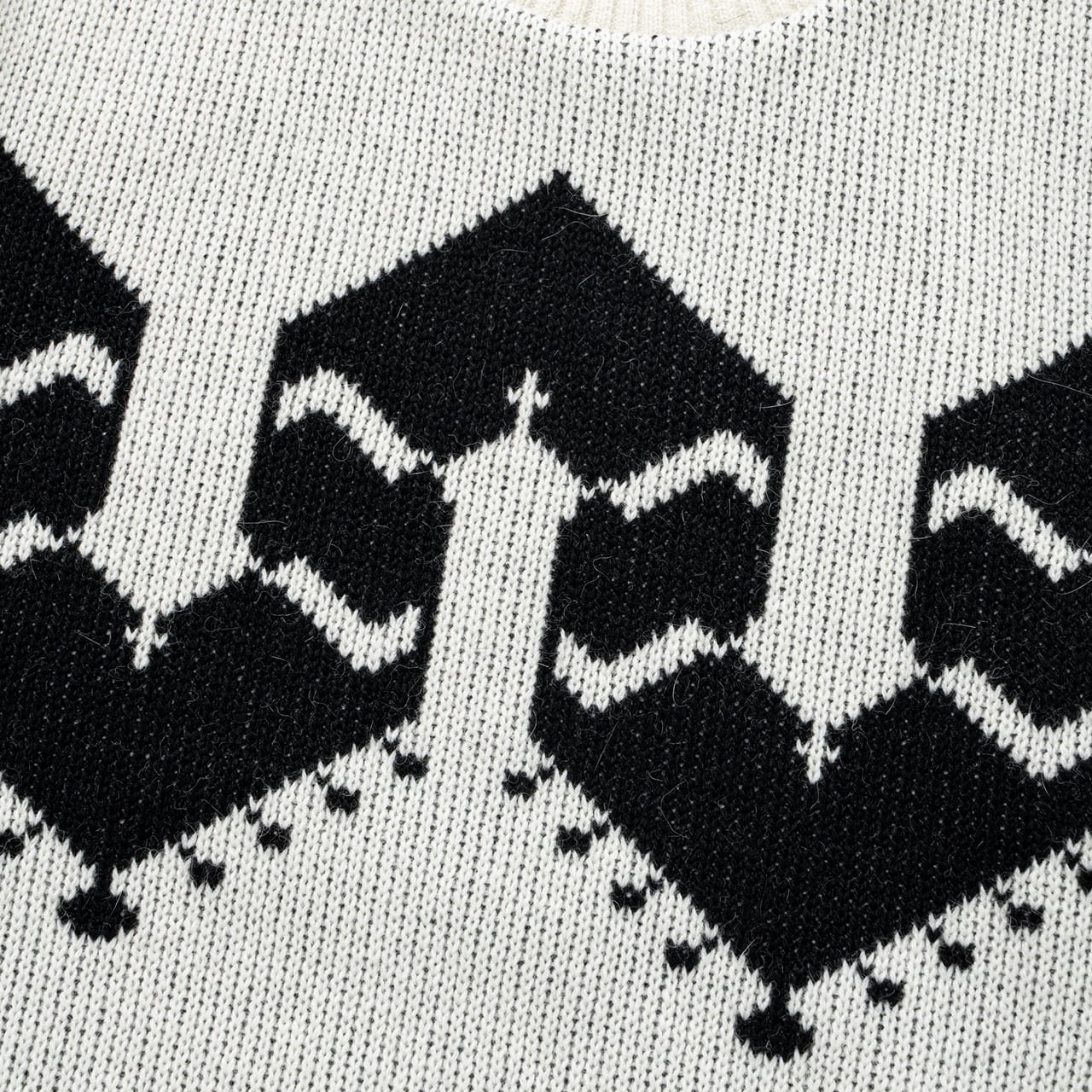 クルーネックニット / RATS(ラッツ) / NORDIC KNIT(WHITE)(25'RN-1109