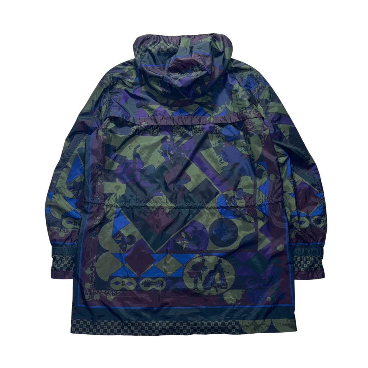 VERSACE scarf pattern nylon anorak